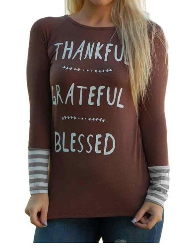 womens thankful tee shirt 11-22