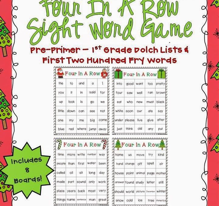 FREE Christmas Themed Sight Word Game!