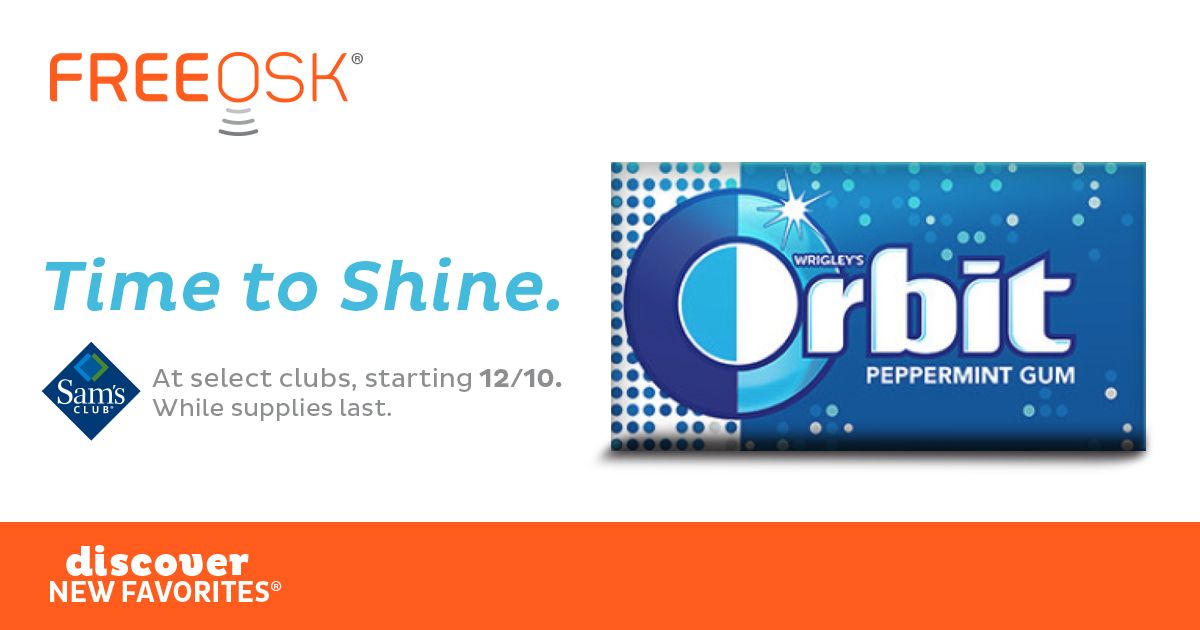FREE Orbit Peppermint Gum at Sam's Club!