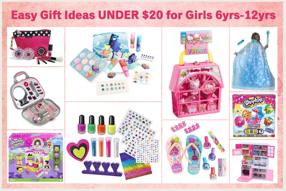 Easy Gift Ideas UNDER $20 for Girls 6yrs-12yrs!