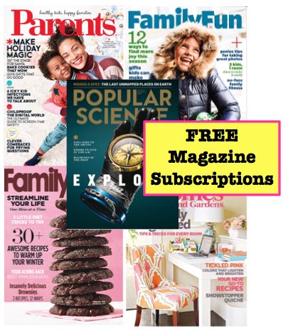 FIVE FREE Magazine Subscriptions Worth $204 Total! {No Credit Card Needed & You'll Never Get A Bill!}