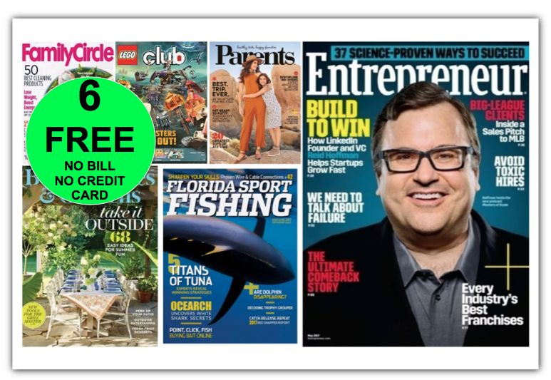 GREAT GIFT IDEA for Dad! FREE Entrepreneur Annual Magazine Subscription {PLUS FIVE (5!) More FREE Magazine Subscriptions!}
