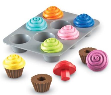 shape sorting cupcakes 12-9