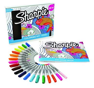 sharpie markers and coloring book 12-7