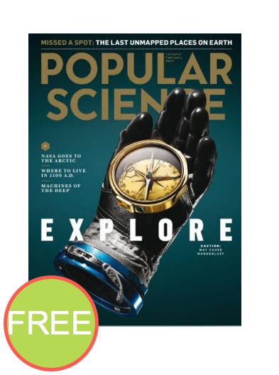 FREE Annual Subscription to Popular Science Magazine