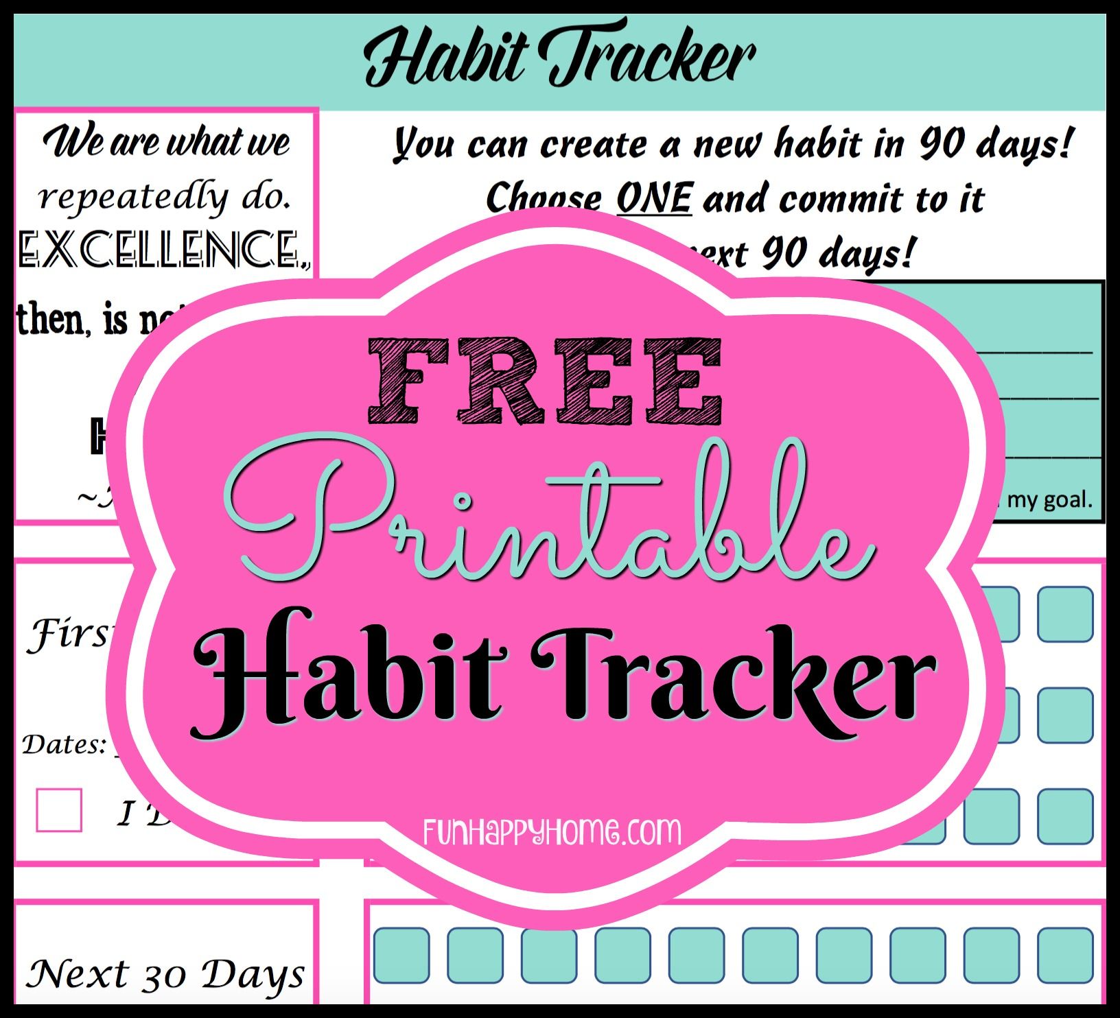 FREE Habit Tracking Printable