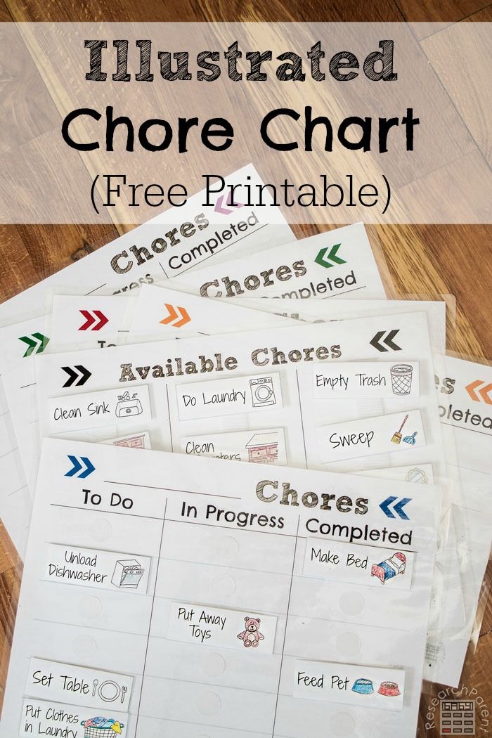 FREE Illustrated Chore Chart