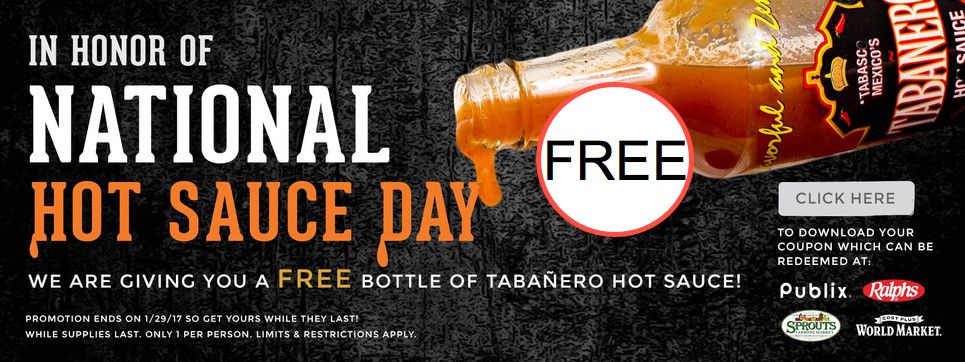FREE Tabanero Hot Sauce!
