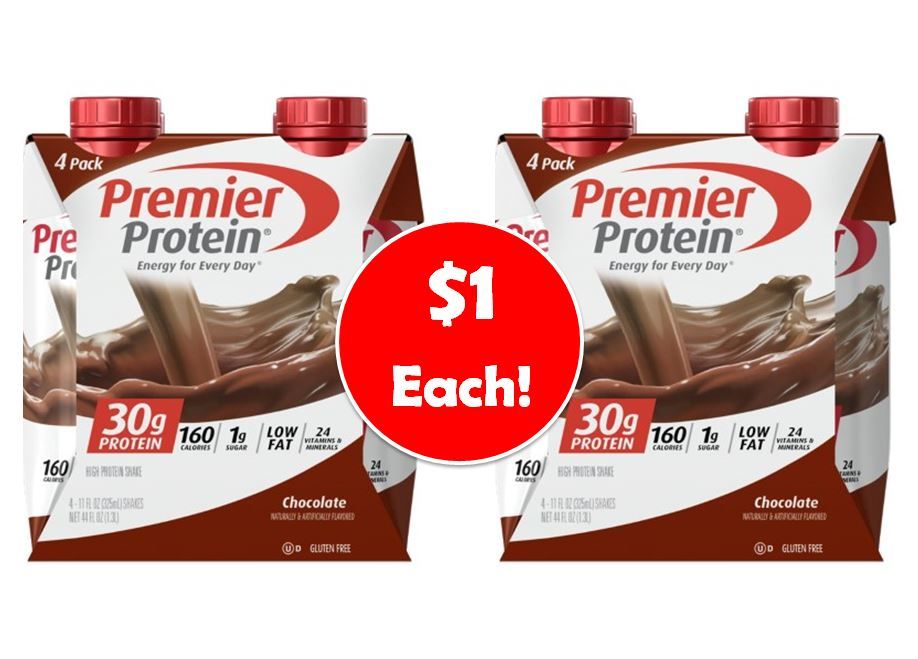 Fox Deal of the Week! Premier Protein Shake 4pk $1 EACH!! That's just ONE QUARTER per Shake!