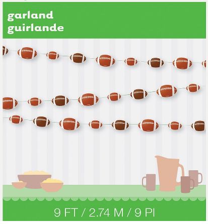 football paper garland 1-30