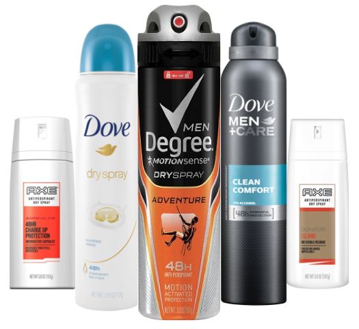 FREE Full-Size Dove, AXE or Degree Antiperspirant Spray!
