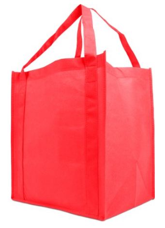 red reusable grocery tote 1-11