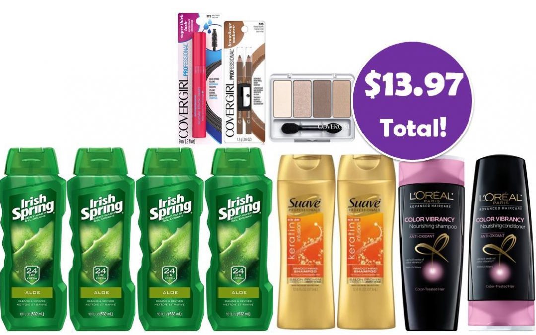 For Only $13.97, Grab (3) CoverGirl Cosmetics, (4) Hair Care Products & (4) Irish Spring Body Washes This Week at CVS!