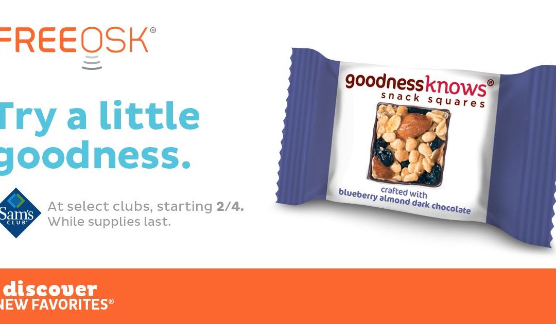 FREE Goodness Knows Snack Squares at Sam's Club!