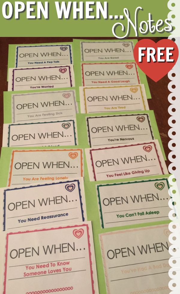 Join My Kindness Challenge! With FREE "Open When…" Notes!