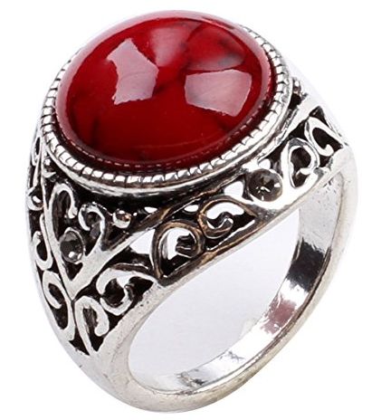 Red Turquoise Ring