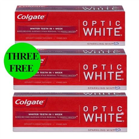 Stock Up with (3!) FREE Colgate Optic White Toothpastes at Walgreens! ~ Ad Starts Today!