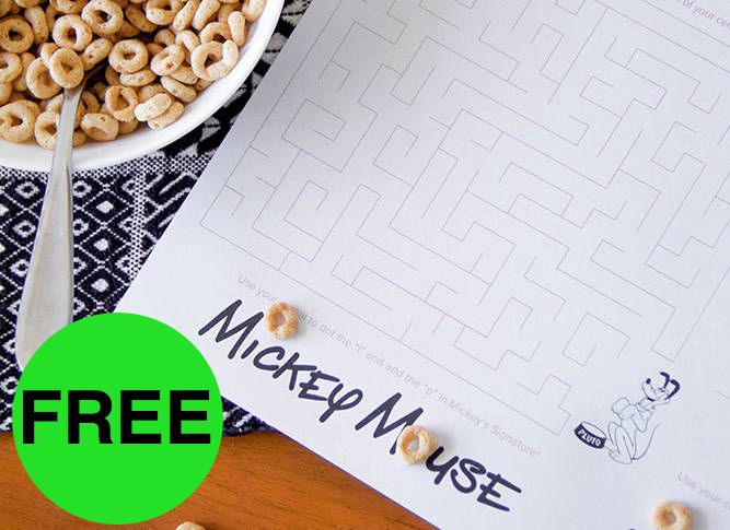 FREE Mickey Mouse Activity Placemat Printable!