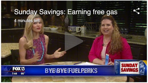 {Video Replay} Fox 13 Savings Segment ~ Using the Fuel Perks Program to Get That FREE Fuel!