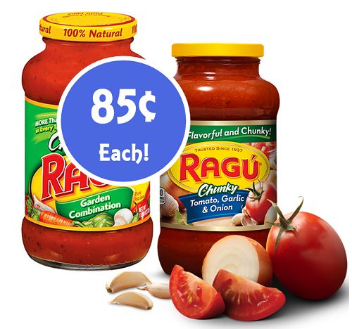 Fox Deal of the Week! A Pantry Staple, Ragu Pasta Sauce, for Only 85¢ each Jar!!