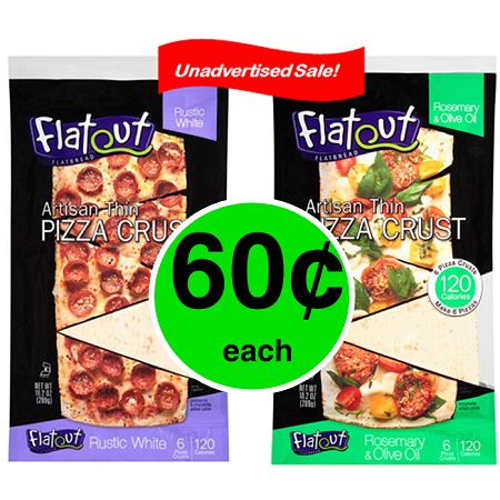 Get Flatout Flatbread Pizza Crusts For Your Healthy Homemade Pizzas! ONLY 60¢ Each at Publix! ~ Now!