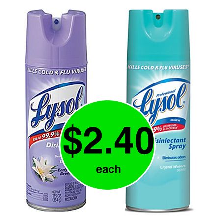 Germs Be Gone with Lysol Disinfectant Spray JUST $2.40 Each at Publix! ~ Ends Tues/Weds!