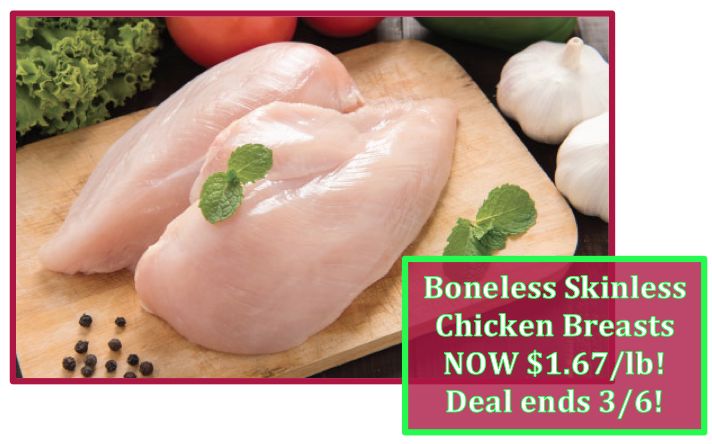 Meat Deal! Premium Boneless Skinless Chicken Only $1.67/Pound! ENDS TONIGHT!