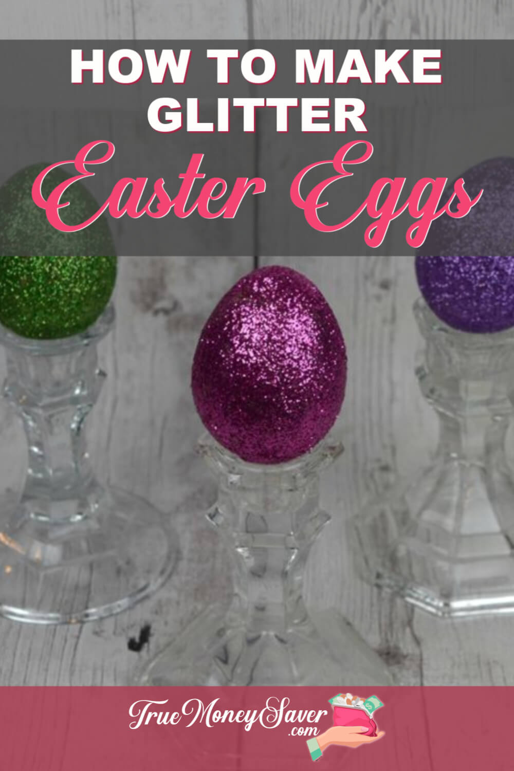 DIY glitter Easter eggs