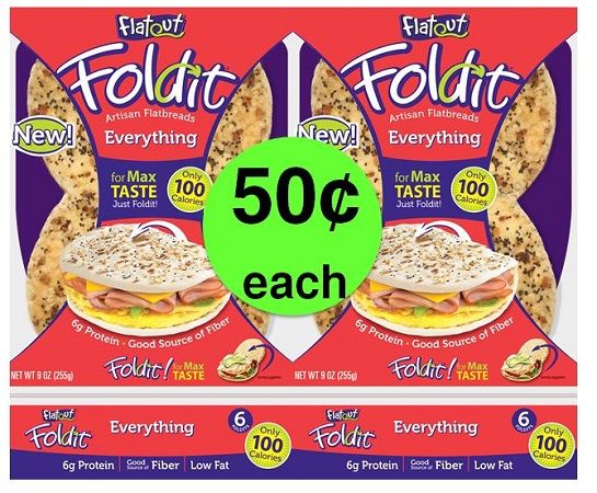 Great Taste for LESS! Nab 50¢ Flatout Foldit Artisan Flatbreads at Publix! ~ Going On Now!