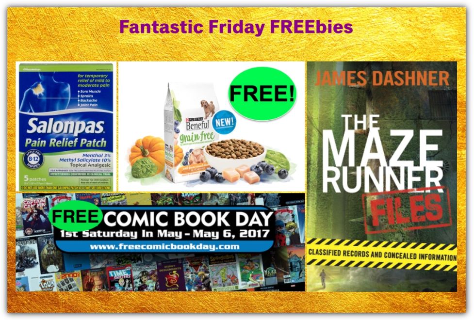 FOUR FREEbies: The Maze Runner Files Audiobook, Beneful Grain Free Dog Food, Salonpas Pain Relieving Patch and Comic Book on May 6th!