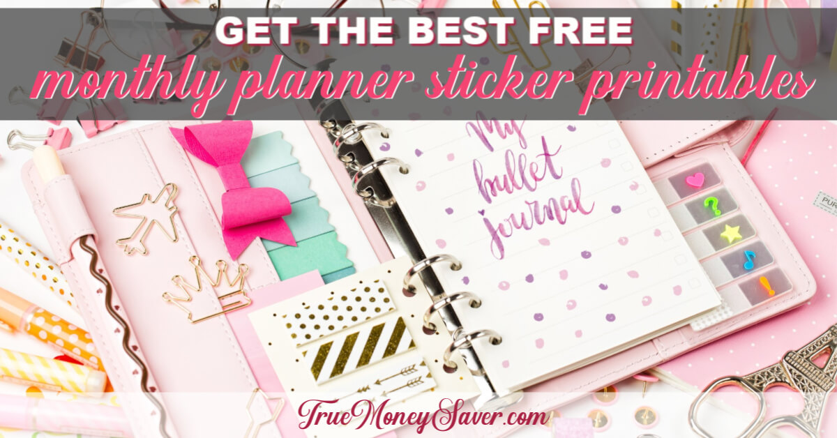 Get The Best FREE Monthly Planner Sticker Printables