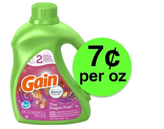 Gain Detergent Deal! Pick Up Gain {BIG 100 Oz Bottles} Just 7¢ Per Oz at Publix! ~ NOW!