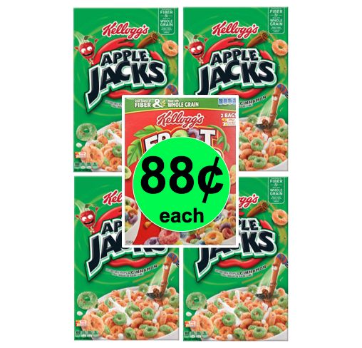 Pick Up FIVE (5!) Boxes of Kellogg's Cereal for Only 88¢ Each at Walgreens! ~ Ends Today!