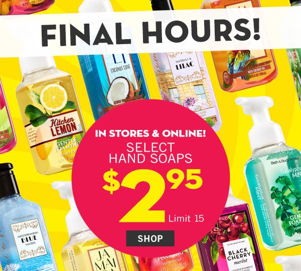 Up To 75% Off Bath & Body Works Soap Sale! {Most Soaps Are Only $2.95!}
