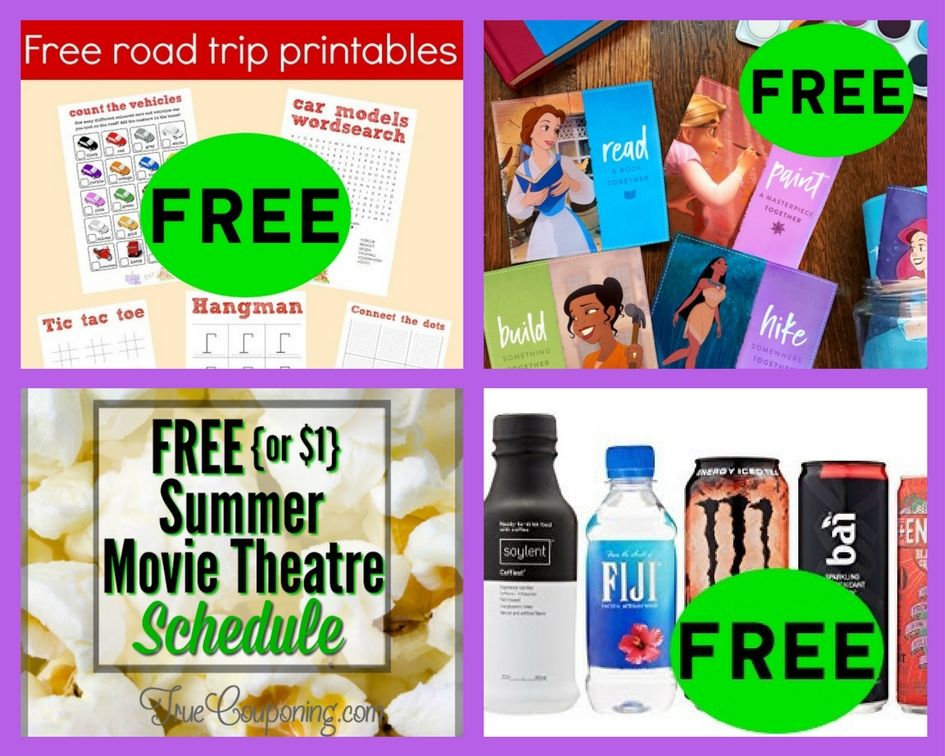 FOUR (4!) FREEbies: Road Trip Travel Printables, Disney Princess Father’s Day Coupons, Summer Movies and Amazon Drink Sample Box!