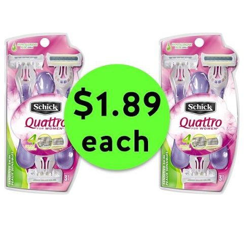 Find Schick Quattro Disposable Razors JUST $1.89 Each (Save 68% Off!) at Target! ~ NOW!