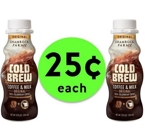 Cheap Coffee Alert! Nab 25¢ Shamrock Farm Cold Brew Coffee Singles at Publix! ~ Ends Tues/Weds!