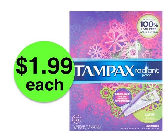 Find Tampax Radiant Feminine Products JUST $1.99 Each at Publix! ~ Going On Now!