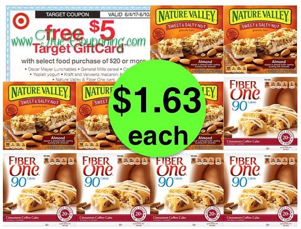 Don't Miss $1.63 Nature Valley & Fiber One Bars (SAVE 55% Off!) at Target! ~ Ends Saturday!