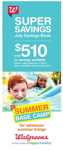 Walgreens JULY 2017 Coupon Savings Booklet
