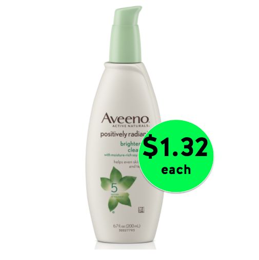Be Radiant! Pick Up Aveeno Positively Radiant Brightening Cleanser ONLY $1.32 Each at Walmart! ~Right Now!