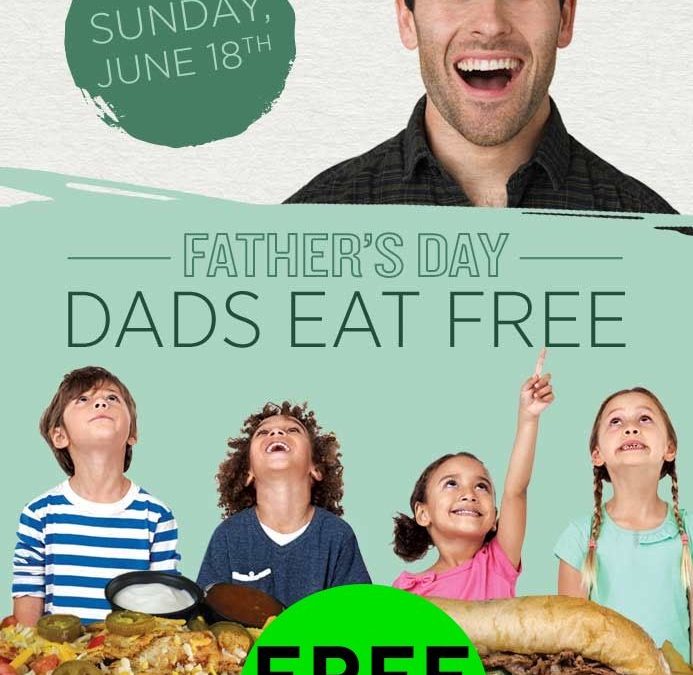 Dads Eat FREE at Beef’O’Brady’s!