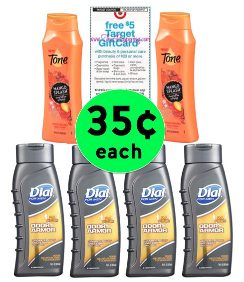 FOUR (4!) Dial & TWO (2!) Tone Body Wash ONLY 35¢ Each at Target! ~ Starts Sunday!