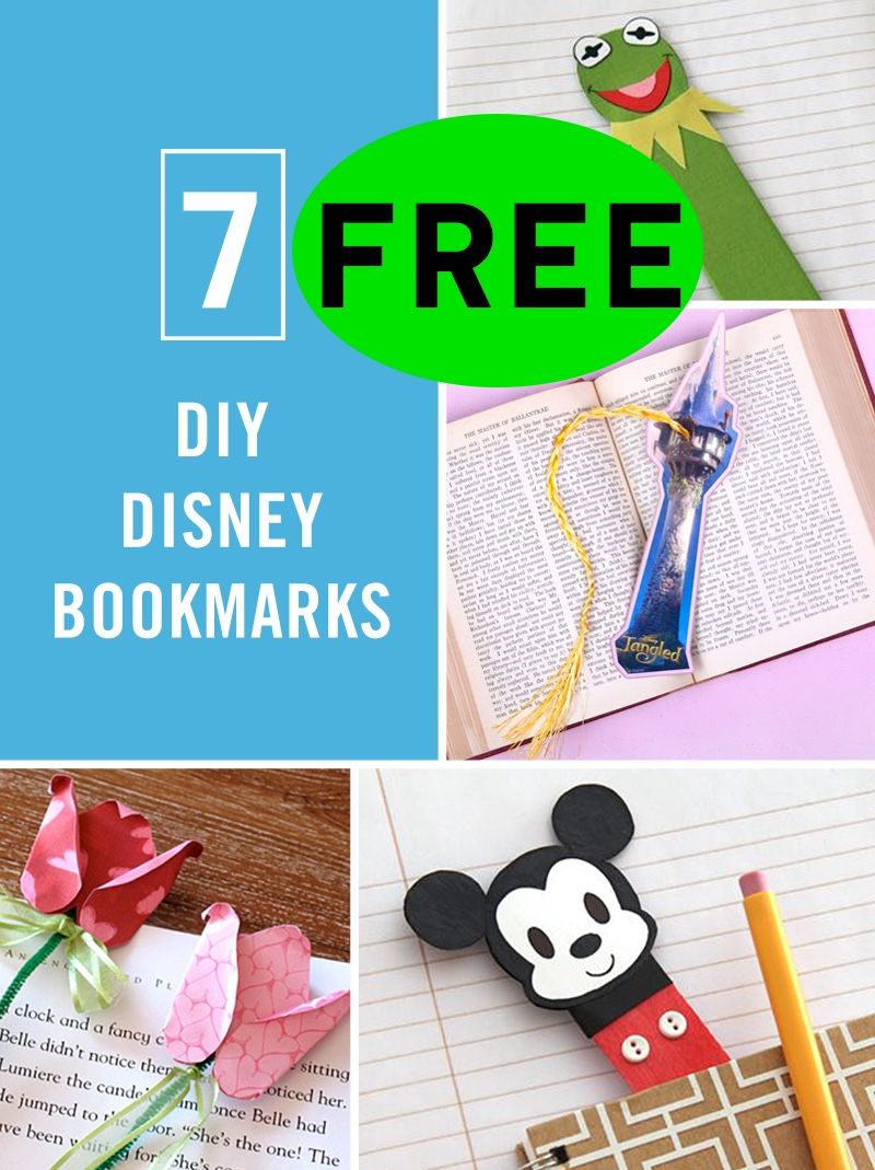 Seven (7!) FREE DIY Disney Bookmarks!
