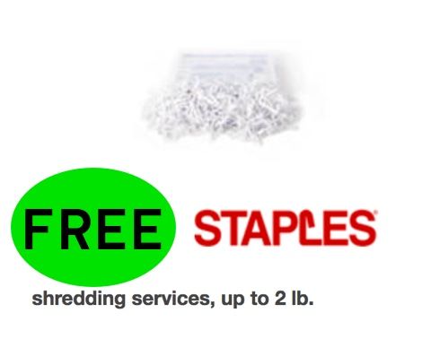 FREE Shredding Service at Staples! {Up to 2 Pounds!}