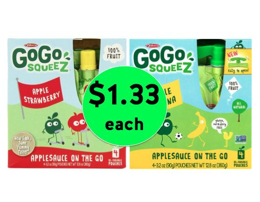 Good for You Snacks! Get TWO (2!) Boxes of GoGo Squeez Applesauce for Only $1.33 Each at Target! ~ Starts Today!