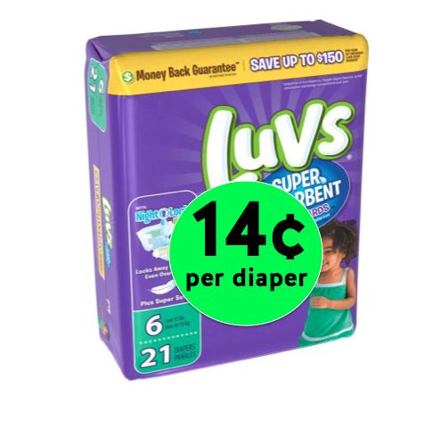 Oh Baby! Luvs Diapers ONLY 14¢ Each Diaper at Walmart! ~Right Now!