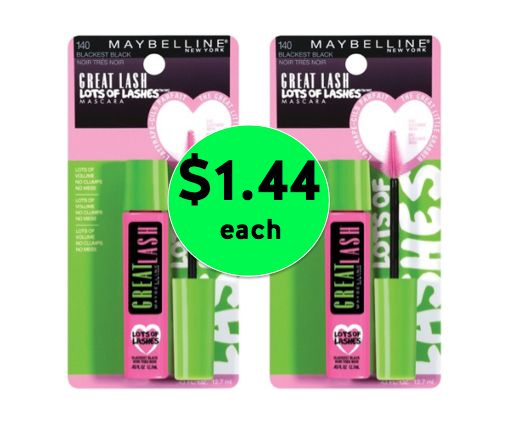 Hey Pretty Eyes! Get TWO (2!) Maybelline New York Mascara ONLY $1.44 Each at Walmart! ~Right Now!