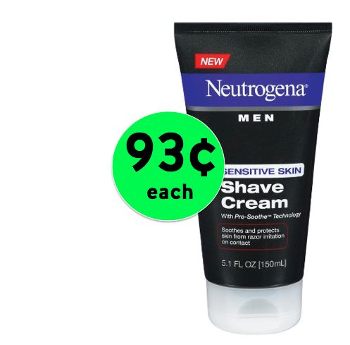 Hey Guys! Get Neutrogena Men's Sensitive Skin Shave Cream ONLY 93¢ Each at Walmart! ~Right Now!