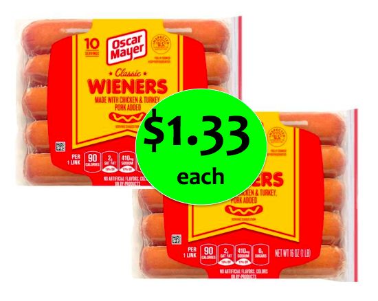 Pick Up Oscar Mayer Hot Dogs ONLY $1.33 Each at Winn Dixie! ~ Right Now!
